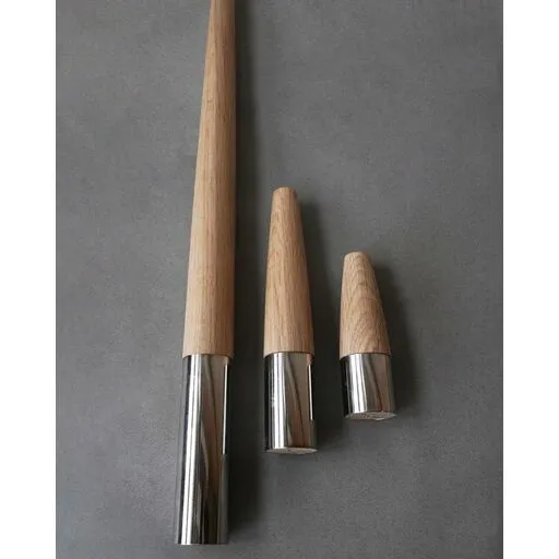 Minimalist furniture feet rounded with metal tips modern style